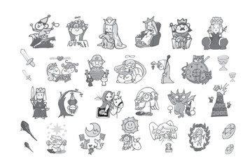 ポップで可愛いタロットカードのイラストセット