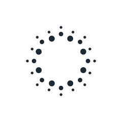 Dot pattern for inserting image text.  Vector linear icon illustration isolated on white background.