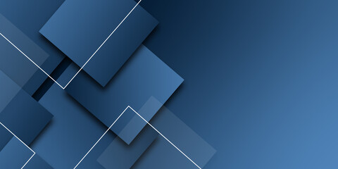 Abstract blue geometric shape overlay layer background technology style - obrazy, fototapety, plakaty