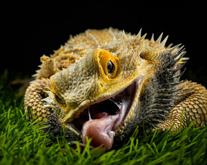 close up of iguana