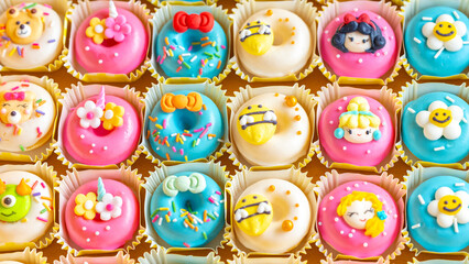Give the gift of beautiful colorful fancy cake donuts.