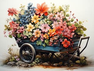 wagon flowers favorite color planters