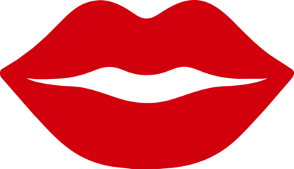 Fotobehang Female lips lipstick kiss print © wpw