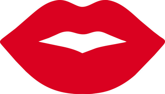 Female lips lipstick kiss print