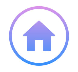 青紫色のグラデーション｜ホームアイコン