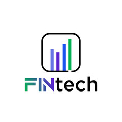 Modern logo concept for fintech and digital finance industry