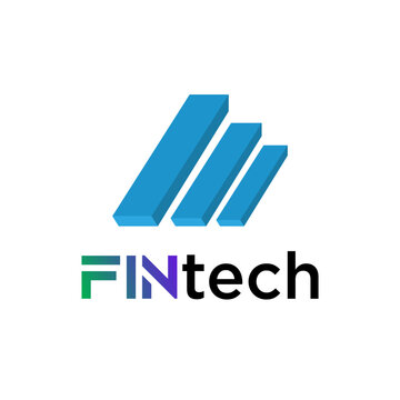 Modern logo concept for fintech and digital finance industry