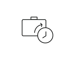 Business trip icon vector symbol design illustration