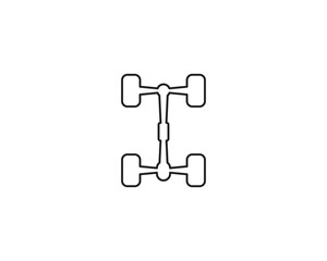 Chassis icon vector symbol design illustration