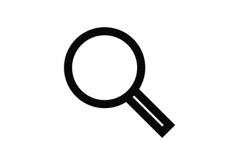 magnifying glass search icon isolated on white