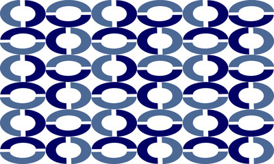 Circle pattern in Blue and dark blue, repeat, replete pattern, endless fabric pattern
