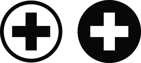 First aid icon, First aid symbol vector design plus icon