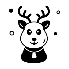 Grab this cute outline icon of christmas teddy 