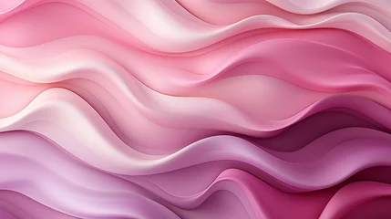 Poster Soft Undulating Curves in Shades of Pink and Purple Creating a Tranquil Abstract Landscape © Jahid