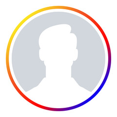 Man avatar profile picture. Vector illustration eps10