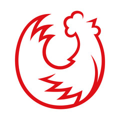 Obraz premium Rooster Vector Logo Design Template