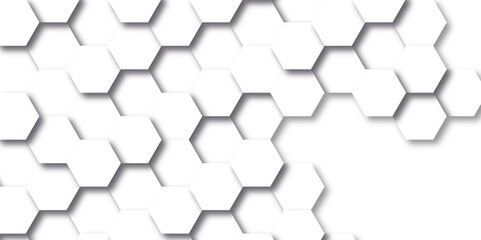 Background of abstract 3d hexagon. modern abstract vector polygonal pattern. Futuristic abstract honeycomb technology white background. Luxury white hexagon pattern.