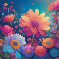 background with flowers generative ai