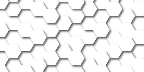 Background of abstract 3d hexagon. modern abstract vector polygonal pattern. Futuristic abstract honeycomb technology white background. Luxury white hexagon pattern.