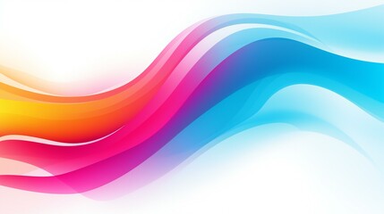 Serene Waves of Color Transitioning from Warm Pink to Cool Blue on a Bright Day