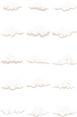 Obraz premium White Cloud Elements Set