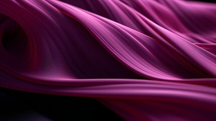 Luxurious Folds of Satin Fabric: Deep Purple Waves Creating a Sensation of Elegant Movement