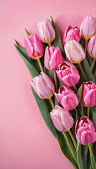 Obraz premium Bouquet of tulip flowers. Spring image. Valentine's Day, Easter, Birthday, Happy Women's Day, Mother's Day, Birthday, Celebration, etc.