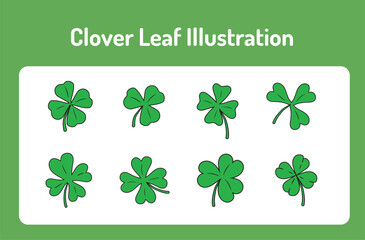 Clover Leaf Illustration Set