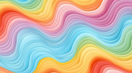 Fototapeta premium Colorful Wavy Lines Creating a Vibrant Abstract Artistic Background