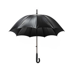 black umbrella isolated on transparent background ,umbrella png ,generative ai