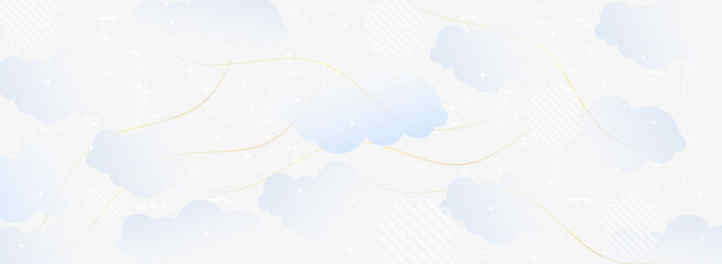 ゴールドラインの高級感なコンセプトの抽象的なモダンな白い背景