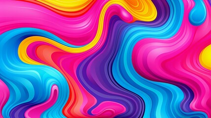 Vibrant Waves of Color Flowing in Seamless Abstract Liquid Pattern Design