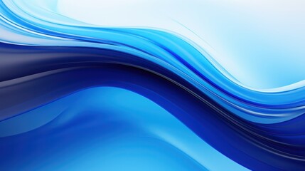 Background with graphic effects of wavy fluid, azure waves on a white background