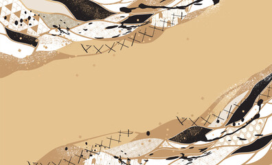 和風パターン　柄　日本画　背景イラスト