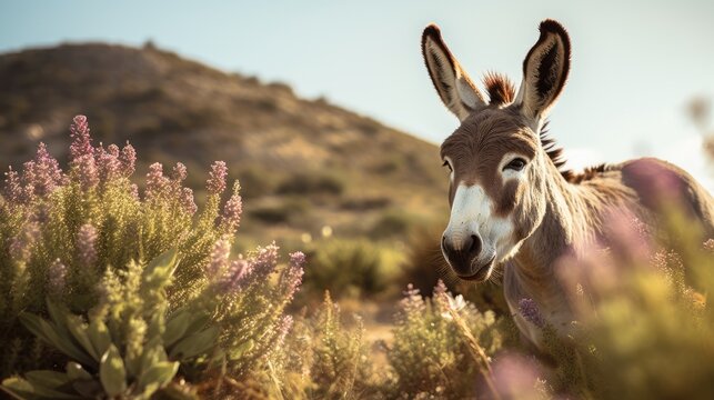 animal, donkey, nature, wildlife, mammal, wild, brown, portrait, farming, grass, cute, mule, copy space