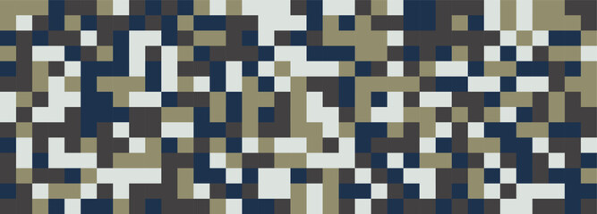 Digital camouflage. Seamless vector pattern. Pixel grid for military themes and creative ideas