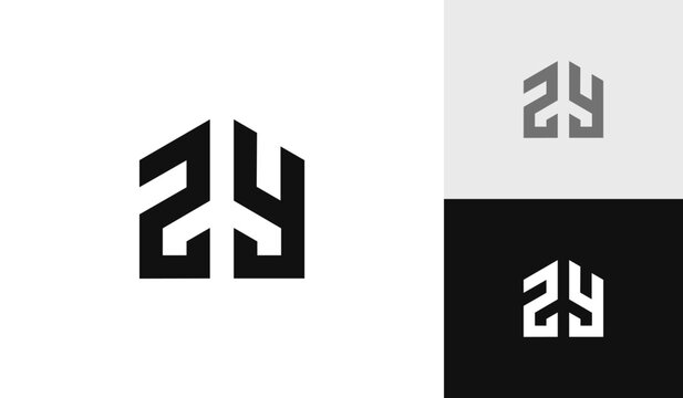 Letter 2Y initial with house shape logo design