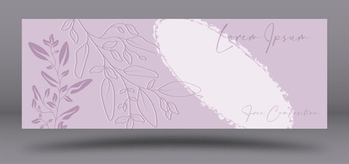 Background with abstract plants. A minimalist layout for covers, paintings, interior prints, posters and creative design