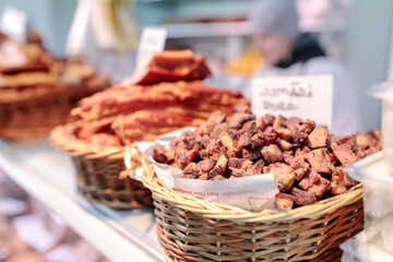 A Gastronomic Feast: A Display Case Overflowing With a Variety of Delectable Delights
