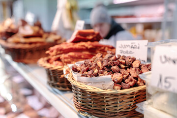 Bountiful Harvest: Colorful Baskets Overflowing with Delicious Food Delights