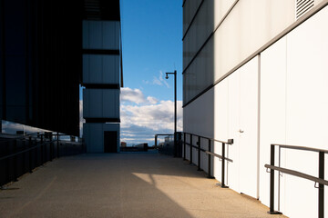 Corridor in an abstract architectural space