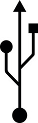 Usb port symbol. Electronic signs and symbols.