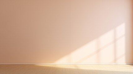 Modern simple house with sunlight shining through, Generative AI