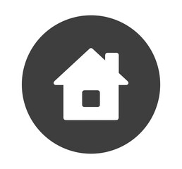 シンプルな黒色の家マーク