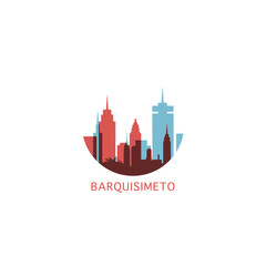 Barquisimeto cityscape skyline city panorama vector flat modern logo icon. Venezuela, Central-Western region emblem idea with landmarks and building silhouettes
