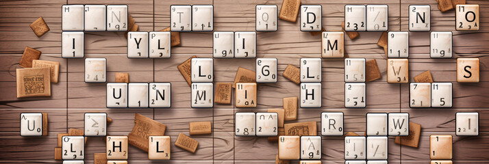 Word Puzzle Game Inspired Graphic for Educational and Creative Use