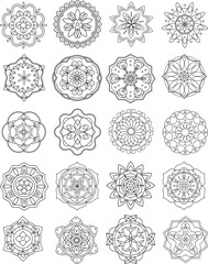 Diwali Rangoli Outline Element