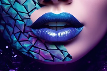 design Fashion pattern geometric Abstract print art style Trendy background lips kiss purple sexy Fancy lip artwork beautiful pattern colours wallpaper banner isolated white black card
