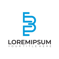 Abstract letter B logotype. Creative logo idea sign. Universal emblem vector icon.