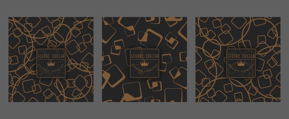 A luxurious pattern on a dark background. Premium background for covers, interior, packaging and creative ideas